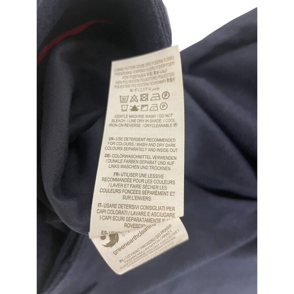 Boden Womens Pants UK 10 US 6 Navy Blue Barrel Leg Flannel Trousers R0168 NWT - Picture 12 of 16